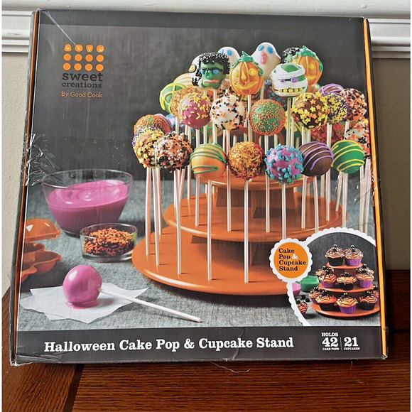 Cake Pop & Cupcake Stand Orange Sweet Creations Open Box Parts Sealed Party - Picture 2 of 4